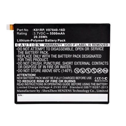 Batterie pour Dell Venue 8 7840